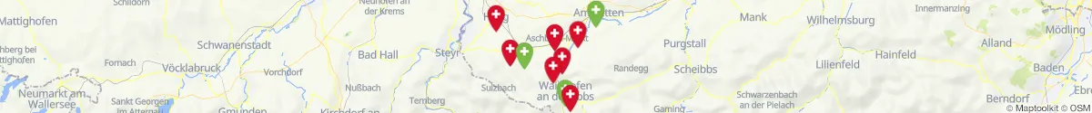 Kartenansicht für Apotheken-Notdienste in der Nähe von Seitenstetten (Amstetten, Niederösterreich)